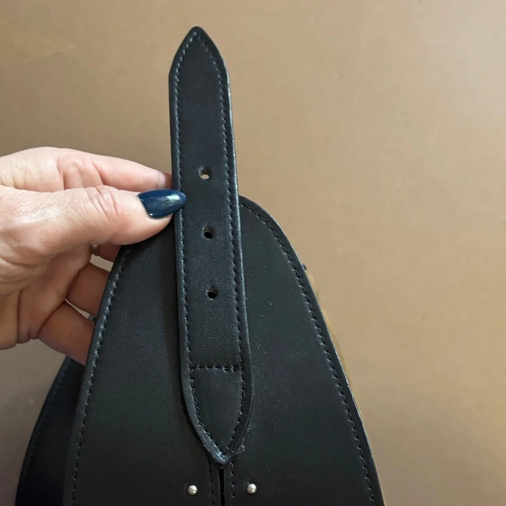 Streets Ahead Black Leather Belt with Silver Studs Small - Picture 12 of 14